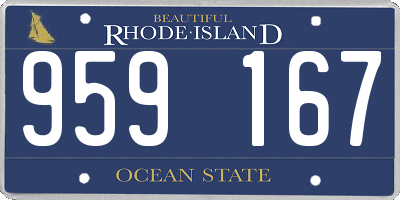 RI license plate 959167
