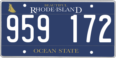 RI license plate 959172