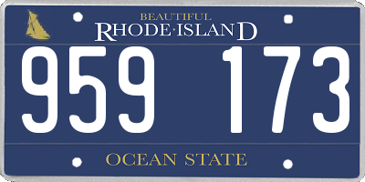 RI license plate 959173
