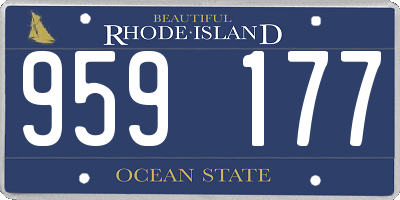 RI license plate 959177