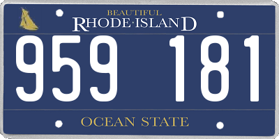 RI license plate 959181