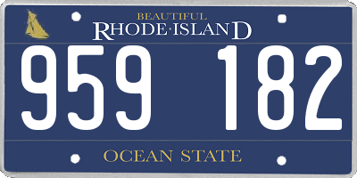 RI license plate 959182