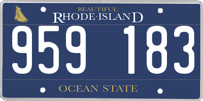 RI license plate 959183
