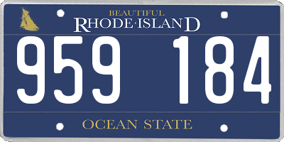 RI license plate 959184