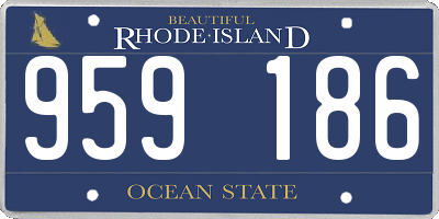 RI license plate 959186