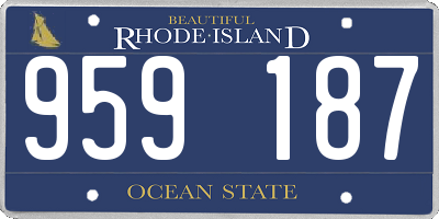 RI license plate 959187