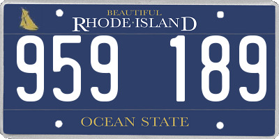 RI license plate 959189