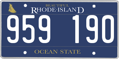 RI license plate 959190