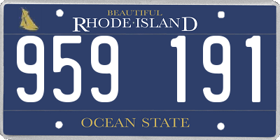 RI license plate 959191
