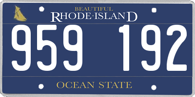 RI license plate 959192