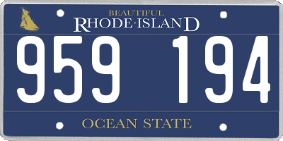 RI license plate 959194