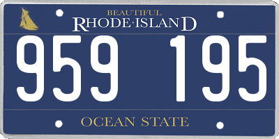 RI license plate 959195