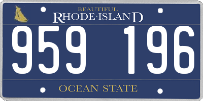 RI license plate 959196