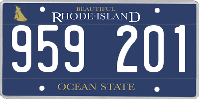 RI license plate 959201