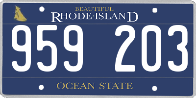 RI license plate 959203