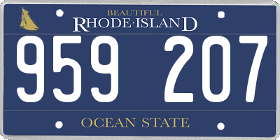 RI license plate 959207