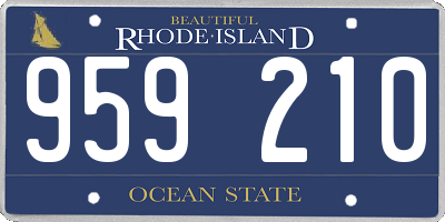 RI license plate 959210