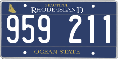 RI license plate 959211