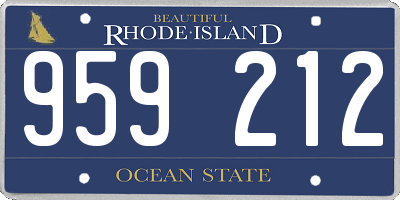 RI license plate 959212