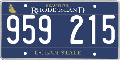 RI license plate 959215