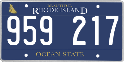 RI license plate 959217