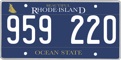 RI license plate 959220