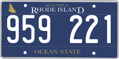 RI license plate 959221
