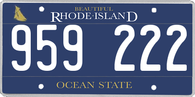 RI license plate 959222