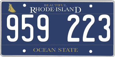 RI license plate 959223