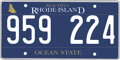RI license plate 959224