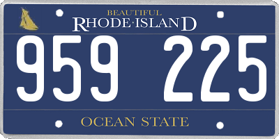 RI license plate 959225