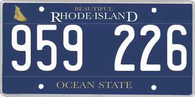 RI license plate 959226