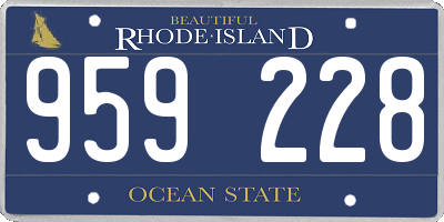 RI license plate 959228