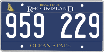 RI license plate 959229