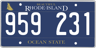RI license plate 959231