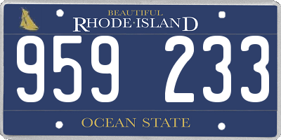 RI license plate 959233