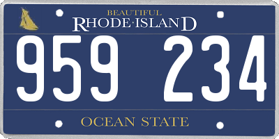 RI license plate 959234