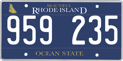 RI license plate 959235