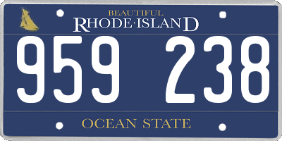 RI license plate 959238