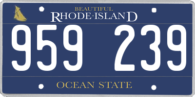 RI license plate 959239