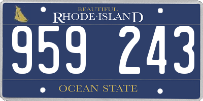 RI license plate 959243