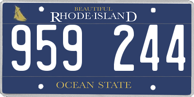 RI license plate 959244