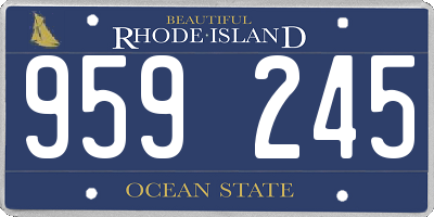 RI license plate 959245