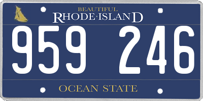 RI license plate 959246