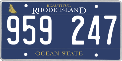 RI license plate 959247