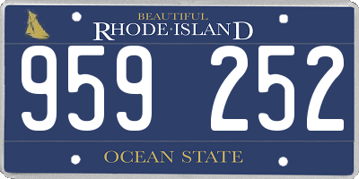RI license plate 959252