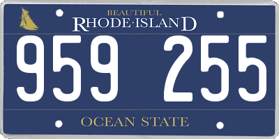 RI license plate 959255