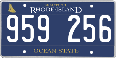 RI license plate 959256