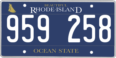 RI license plate 959258