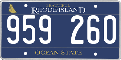 RI license plate 959260